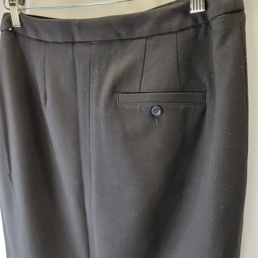 Liz Claiborne Sport Black Pencil Skirt with Front Zip and Vent, 8